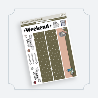 Hobonichi Cousin DAILY - Admit One Page 3 - Washi + Doodles Bubba Bear Studios Hobonichi Cousin DAILY - Admit One Stickers