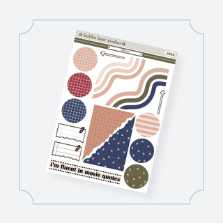 Hobonichi Cousin DAILY - Admit One Page 4 - Extras Bubba Bear Studios Hobonichi Cousin DAILY - Admit One Stickers