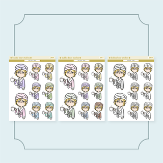 Robe Babes - Jumbo Option 2 Bubba Bear Studios Robe Babes - Jumbo Stickers