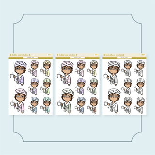 Robe Babes - Jumbo Option 5 Bubba Bear Studios Robe Babes - Jumbo Stickers