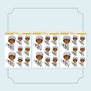 Robe Babes - Jumbo Option 6 Bubba Bear Studios Robe Babes - Jumbo Stickers