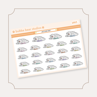 Just Dead Bear Colorful Bubba Bear Studios Just Dead Bear Stickers