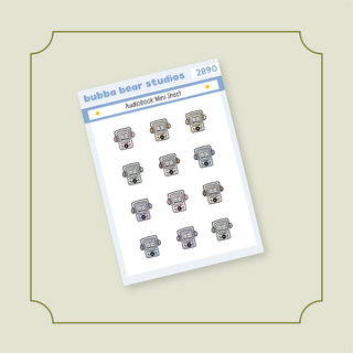 Audiobook Mini Muted Bubba Bear Studios Audiobook Stickers
