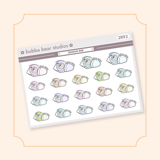 Dinosnore Bear Standard Colorful Bubba Bear Studios Dinosnore Bear Stickers
