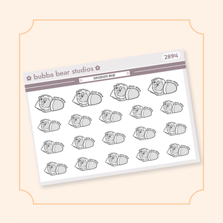 Dinosnore Bear Standard Minimal Bubba Bear Studios Dinosnore Bear Stickers