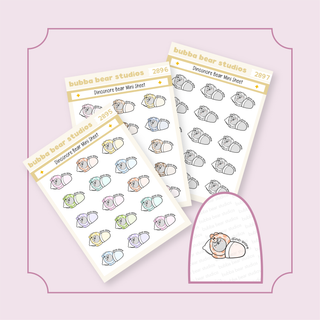 Dinosnore Bear Mini Buy All (Set of 3) Bubba Bear Studios Dinosnore Bear Stickers