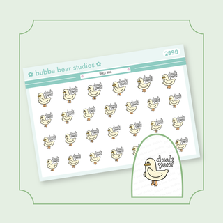 Duck You Bubba Bear Studios Duck You Stickers