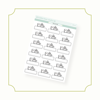 DNF Book Bear Box Standard White Bubba Bear Studios DNF Book Bear Box Stickers