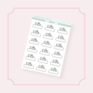 DNF Book Bear Box Mini White Bubba Bear Studios DNF Book Bear Box Stickers