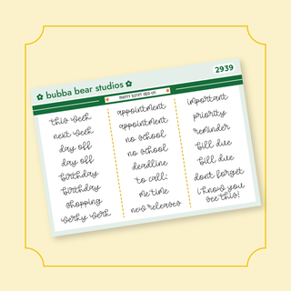 Merry Script Add-On Bubba Bear Studios Merry Script Add-On Stickers