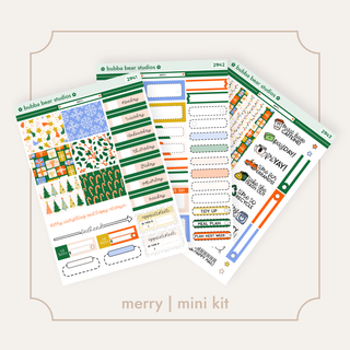 MINI - Merry Full Mini Kit Bubba Bear Studios MINI - Merry Stickers
