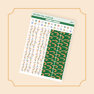 Hobonichi Cousin DAILY - Merry Page 2 - Washi + Checklist Circles Bubba Bear Studios Hobonichi Cousin DAILY - Merry Stickers