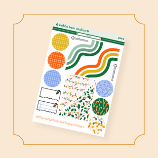 Hobonichi Cousin DAILY - Merry Page 4 - Extras Bubba Bear Studios Hobonichi Cousin DAILY - Merry Stickers