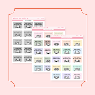 Selectively Social Quote Box Mini Buy All (Set of 3) Bubba Bear Studios Selectively Social Quote Box Stickers