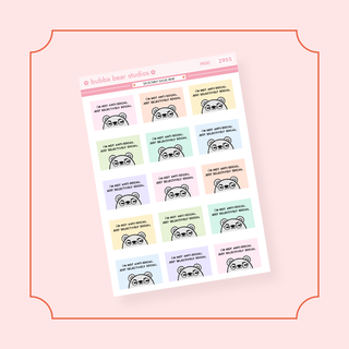 Selectively Social Quote Box Mini Colorful Bubba Bear Studios Selectively Social Quote Box Stickers