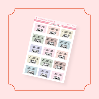 Selectively Social Quote Box Mini Muted Bubba Bear Studios Selectively Social Quote Box Stickers