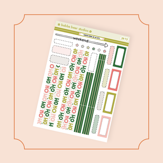 HOBONICHI COUSIN - There's Some Ho Ho Ho's Page 2 - Washi + Boxes Bubba Bear Studios HOBONICHI COUSIN - There's Some Ho Ho Ho's Stickers