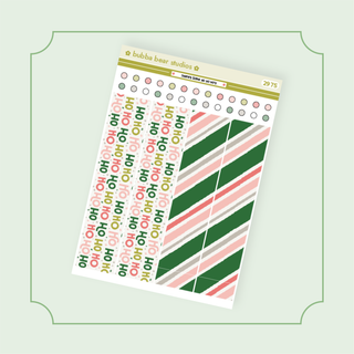 Hobonichi Cousin DAILY - There's Some Ho Ho Ho's Page 2 - Washi + Checklist Circles Bubba Bear Studios Hobonichi Cousin DAILY - There's Some Ho Ho Ho's Stickers