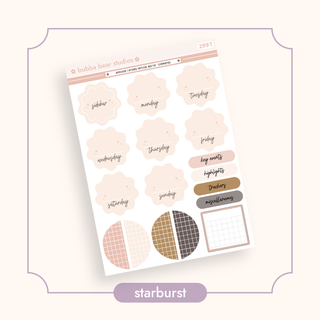 VERTICAL - Affection BBS PLANNER - ARCHED VERTICAL ADD-ON - Starburst Bubba Bear Studios VERTICAL - Affection Stickers