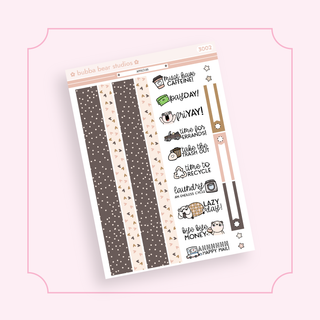 MINI - Affection Page 3 - Washi and Text Bubba Bear Studios MINI - Affection Stickers