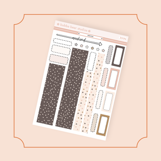 HOBONICHI COUSIN - Affection Page 2 - Washi + Boxes Bubba Bear Studios HOBONICHI COUSIN - Affection Stickers