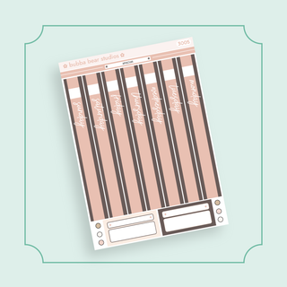 Hobonichi Cousin DAILY - Affection Page 1 - Date Cover Strips Bubba Bear Studios Hobonichi Cousin DAILY - Affection Stickers