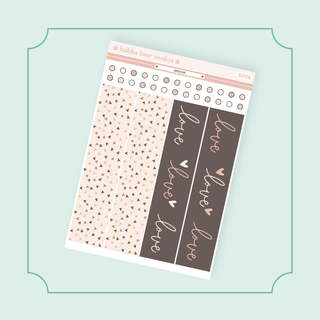 Hobonichi Cousin DAILY - Affection Page 2 - Washi + Checklist Circles Bubba Bear Studios Hobonichi Cousin DAILY - Affection Stickers