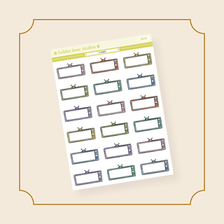 TV Boxes Standard Colorful Bubba Bear Studios TV Boxes Stickers