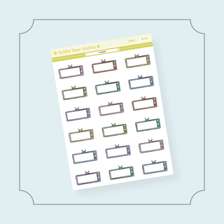 TV Boxes Mini Colorful Bubba Bear Studios TV Boxes Stickers