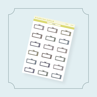 TV Boxes Mini Muted Bubba Bear Studios TV Boxes Stickers