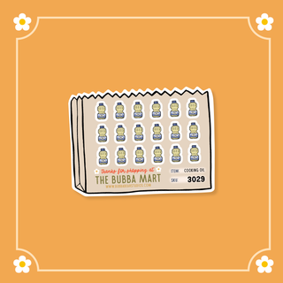 Cooking Oil Bubba Bear Studios Cooking Oil Stickers