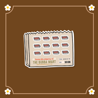 Ground Beef Tray Bubba Bear Studios Ground Beef Tray Stickers