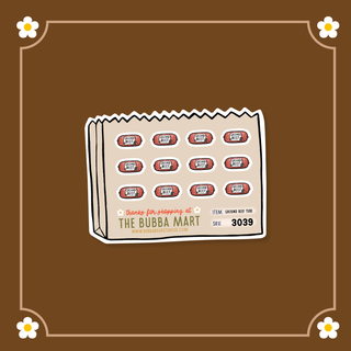 Ground Beef Tube Bubba Bear Studios Ground Beef Tube Stickers
