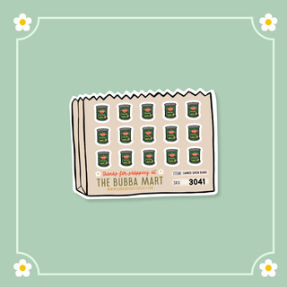 Canned Green Beans Bubba Bear Studios Canned Green Beans Stickers