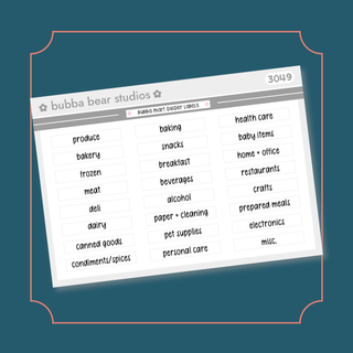 ✿ Bubba Mart ✿ Tabbed Divider Labels for Disc Album Sticker Storage Bubba Bear Studios ✿ Bubba Mart ✿ Tabbed Divider Labels for Disc Album Sticker Storage Stationery