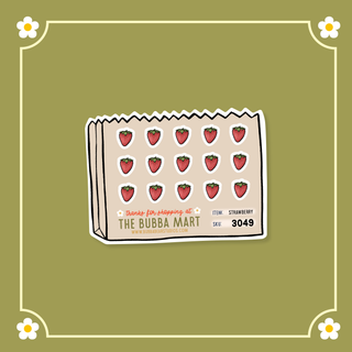 Strawberry Bubba Bear Studios Strawberry Stickers