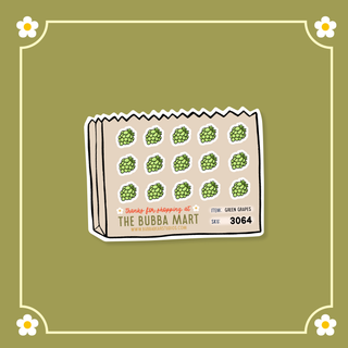 Green Grapes Bubba Bear Studios Green Grapes Stickers