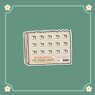 File Folder with Note Bubba Bear Studios File Folder with Note Stickers