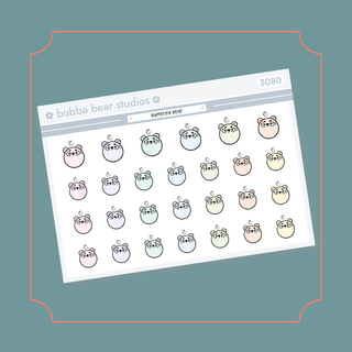 Buffering Bears Standard Colorful Bubba Bear Studios Buffering Bears Stickers