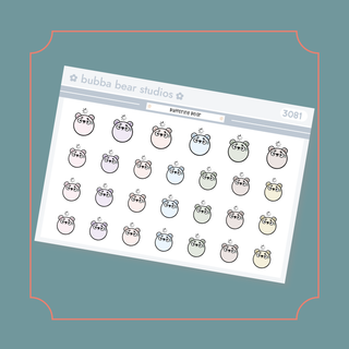 Buffering Bears Standard Muted Bubba Bear Studios Buffering Bears Stickers