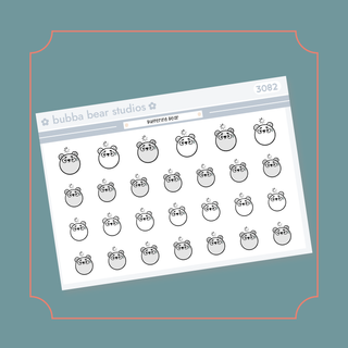 Buffering Bears Standard Minimal Bubba Bear Studios Buffering Bears Stickers