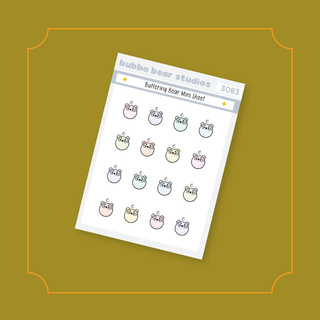 Buffering Bears Mini Colorful Bubba Bear Studios Buffering Bears Stickers