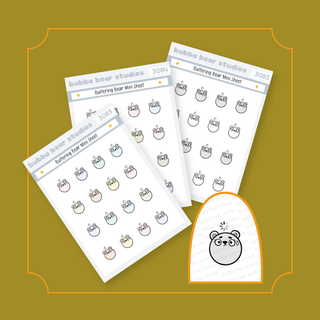 Buffering Bears Mini Buy All (Set of 3) Bubba Bear Studios Buffering Bears Stickers