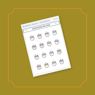 Buffering Bears Mini Muted Bubba Bear Studios Buffering Bears Stickers