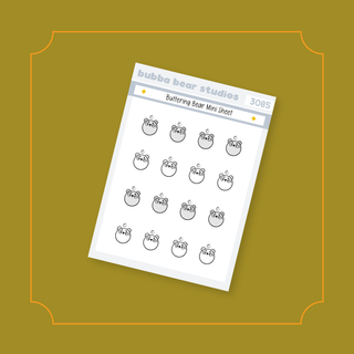 Buffering Bears Mini Minimal Bubba Bear Studios Buffering Bears Stickers