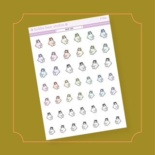 Bean Cute Half Sheet Bubba Bear Studios Bean Cute Stickers