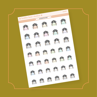 Optometrist Bear Half Sheet Bubba Bear Studios Optometrist Bear Stickers