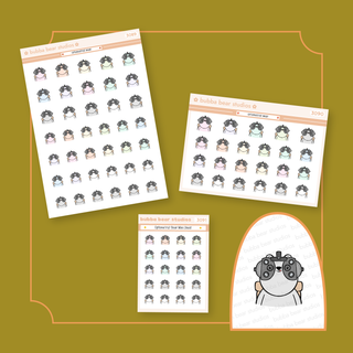 Optometrist Bear Buy All (Set of 3) Bubba Bear Studios Optometrist Bear Stickers