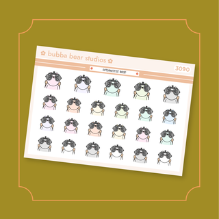 Optometrist Bear Quarter Sheet Bubba Bear Studios Optometrist Bear Stickers
