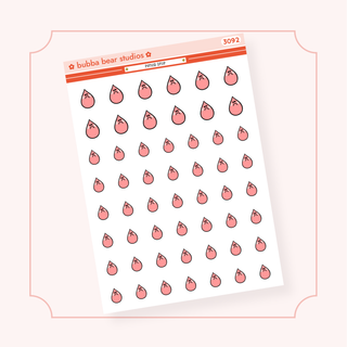 Period Drop Half Sheet Bubba Bear Studios Period Drop Stickers